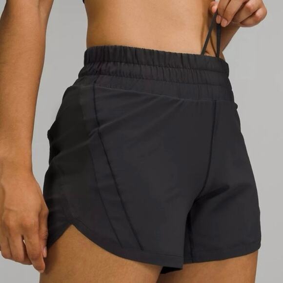 Lululemon Track That Mid-Rise Short 5" Black - Picture 1 of 4